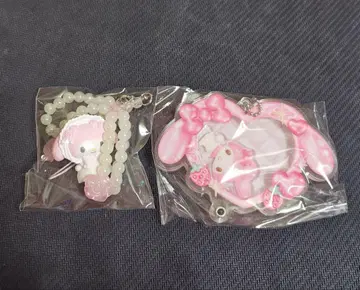 메루카리 택배 마이멜로디 화이트 프릴 커스텀 아크릴 참