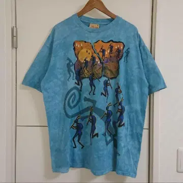 90s 구제 의류 타이다이 T셔츠 마운틴 빅 실루엣