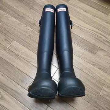 HUNTER 블랙 롱 부츠 EU39