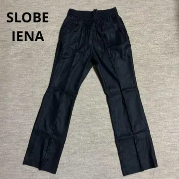 SLOBE IENA 린넨 소재 플레어 센터 플레어 팬츠
