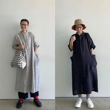 HACHITEN 하치텐 카부리 원피스 린넨
