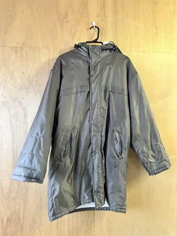 블랙 다운 자켓 후드 부착 100cm
