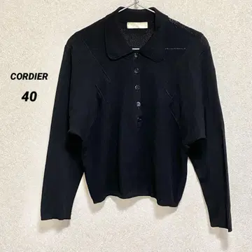 CORDIER 긴팔 티셔츠 블랙 40 이탈리아제
