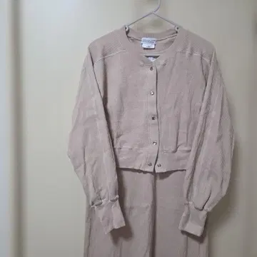 차오패닉 티피 리브 롱 원피스 리브 가디건