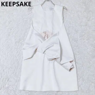 키세이크 디자인 원피스 슬리브리스 파티 드레스 럭셔리 화이트