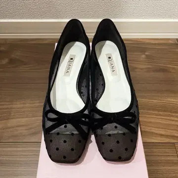 DIANA 블랙 도트 발레 슈즈 23cm