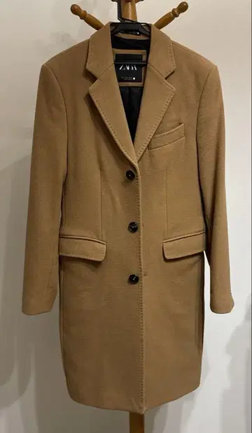 ZARA 롱 체스터 코트 남성용