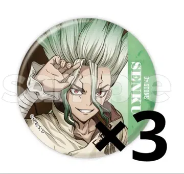 Dr. STONE 레이니데이 dmm 스크래치 이시가미 센쿠 캔뱃지 3개