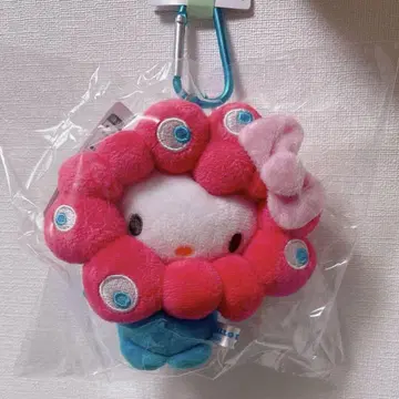 오사카 만박 산리오 변신 봉제 인형 카라비너 포함 마스코트 키티