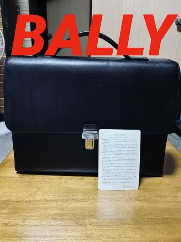 BALLY 발리 Tagon 천연 가죽 비즈니스 백 블랙