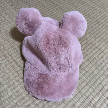 도쿄 디즈니 리조트 귀 달린 핑크 모자 57.5cm 미니 미키 퍼
