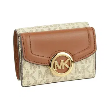 MICHAEL KORS 3단 폴더형 지갑 베이지/브라운