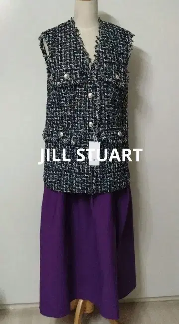 택 포함 새상품 JILL STUART 컬러 트위드 지레 정가 35200엔