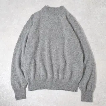 CASHMERE 캐시미어 100% 모크넥 니트 스웨터 L 그레이