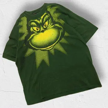 멕시코제 Dr. Seuss 그린치 크루넥 T셔츠 3XL 그린