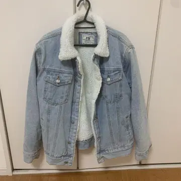 보아 카라 부착 라이트 블루 데님 자켓