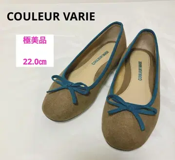 컨디션 최상 크롤 발리에 스웨이드 리본 펌프스 플랫슈즈 22cm