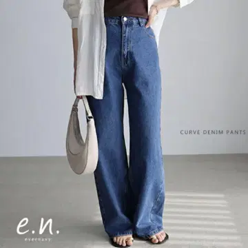 evernavy 에버네이비 앤도미 커브 데님 미들 워시 M