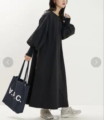 FREAK'S STORE 패널 스티치 디자인 나일론 원피스