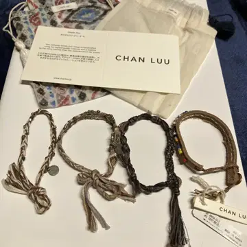 CHAN LUU 끈 가죽 팔찌 세트 멀티 컬러