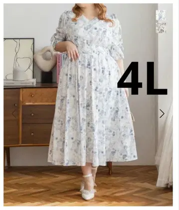 clette 허리 셔링 꽃무늬 원피스