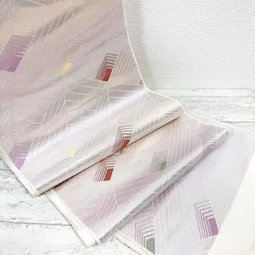 기모노 오비 나고야 오비 순수 실크 니시진 비단 금속사 사용 미재단 광택