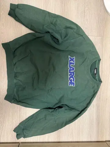 XLARGE 다크 그린 크루넥 맨투맨