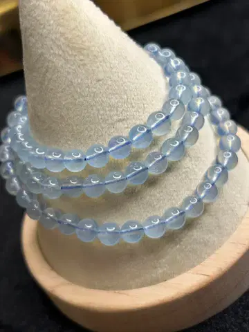 아쿠아 마린 3연 팔찌