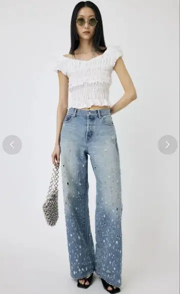 MOUSSY DESTROYED MIDRISE BAGGY 사이즈 2