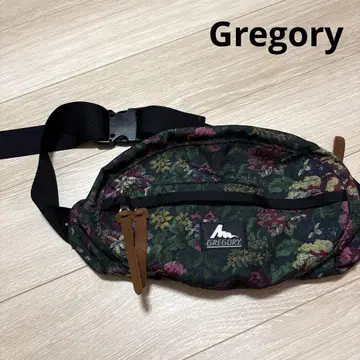 GREGORY 꽃무늬 바디백 S 실버 택