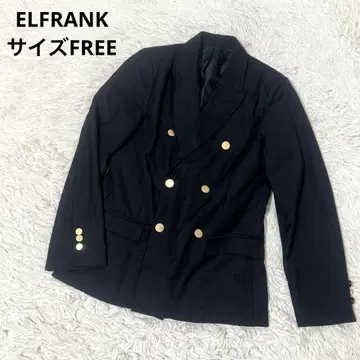 ELFRANK 골드 버튼 더블 자켓 네이비 블레이저 사이즈 FREE