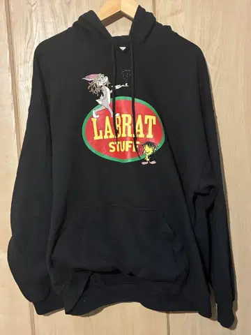LABRAT x FLAGSTUFF 블랙 콜라보 후드티 XL