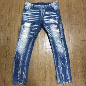 DSQUARED2 스키니 데님 데미지 가공 새상품급