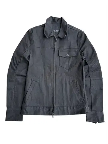 'no id.'coating biker denim jacket