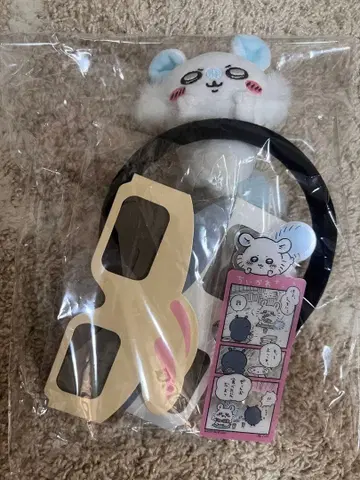 이치카와 모몽가 머리띠 하치와레 토끼 안경 포함