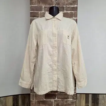 USPP 유에스피피 셔츠 베이지 여성용 스트라이프 포켓