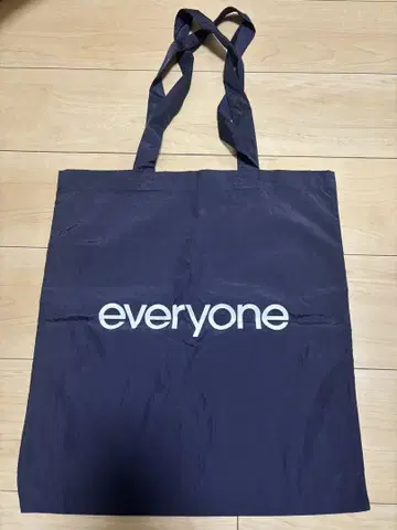 everyone nylon logo tote bag (NAVY)