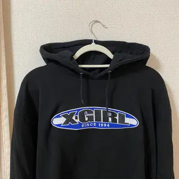 X-GIRL 블랙 후드티
