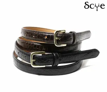 scye 크로커 엠보 벨트 블랙 M