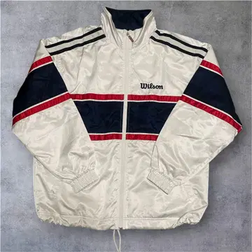 90s Wilson 윌슨 나일론 자켓 화이트 드로우코드
