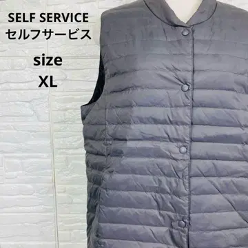 SELF SERVICE 다운 베스트 그레이 XL 퀼팅 자켓
