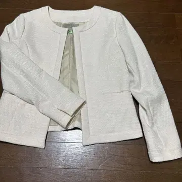 유나이티드 애로우즈 노카라 자켓 M 화이트