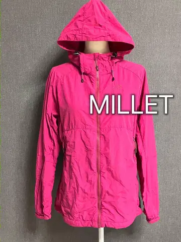 밀레 MILLET 후드 부착 자켓 마운틴 후드티 핑크 새상품급 L