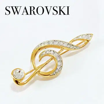 SWAROVSKI 음표 높은음자리표 큐빅 브로치 S259046