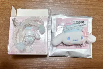 산리오 시크릿 스트랩 헤어 클립 화이트 프릴 시나몬