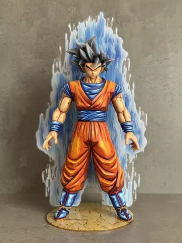 드래곤볼 손오공 피규어 (배경 패널 포함)