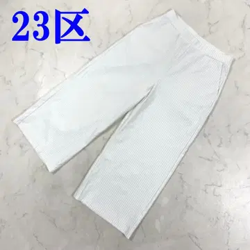 23구 7부 기장 팬츠 화이트 나일론 폴리우레탄 L C4387