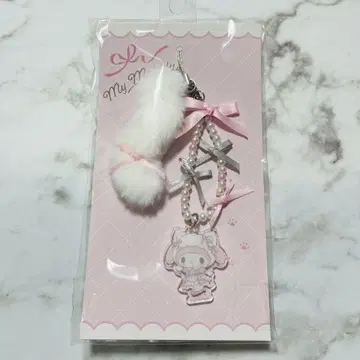 산리오 마이멜로디 마이멜로 화이트 고양이 발레리나 스트랩