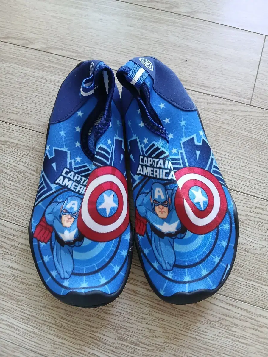 Captain America Kids Aqua Shoes Blue