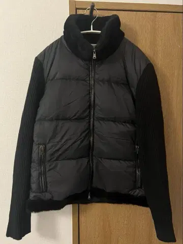 [ 새상품급 ] EMMETI 엠메티 무스탕 가죽 다운 자켓